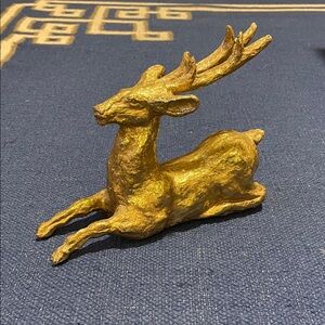 Gold Deer Sculpture